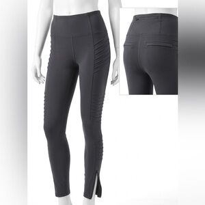 Athleta Delancey Moto Dark Grey Leggings Women’s Size XXS